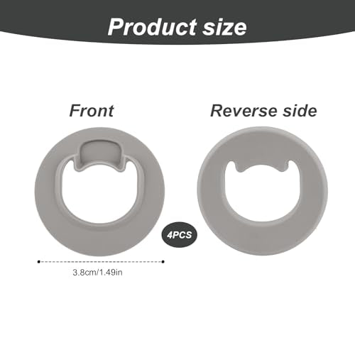 Silicone Replacement Stoppers for 18oz 24oz Water Bottles - Gray, 4 Pack