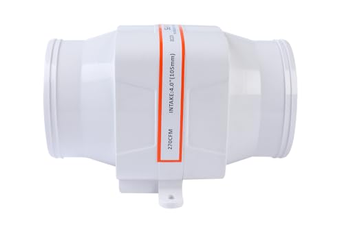 SEAFLO 4-Inch Marine Bilge Air Blower - 270 CFM, Ultra-Quiet 12V Yacht Ventilation