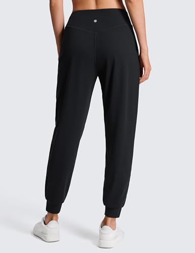 CRZ YOGA Butterluxe Joggers for Women Medium Black - High Waist Pockets