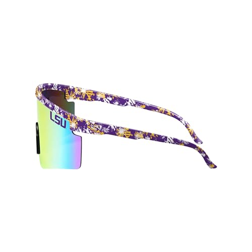 Large Frame Sunglasses with Floral Design - LSU Tigers