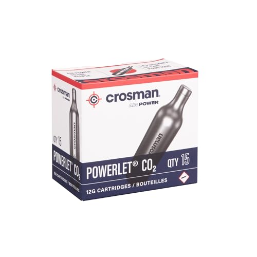 12-Gram CO2 Cartridges for Air Rifles, Pistols & Paintball - Leak-Free, Durable Metal - Made in USA