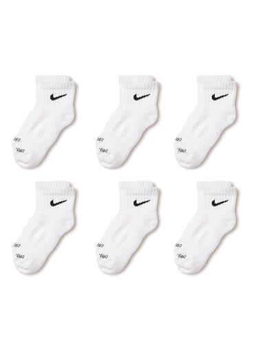 Performance Socks for Kids - 6-Pack - Big Kids / X-Small / White