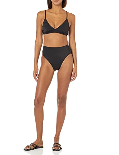 High Waist High Leg Bikini Bottom - Medium / Washed Black