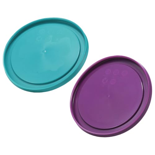 Pyrex 4-Cup Replacement Lids Set Turquoise & Purple – 7201-PC, Made in USA