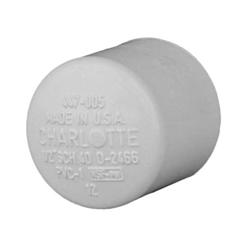 PVC Schedule 40 Pressure Cap - 1/2 Inch Socket - 10 Unit Pack
