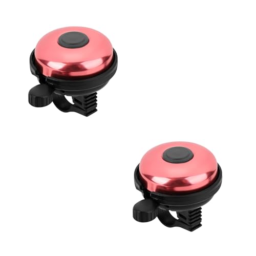 Aluminum Bicycle Bell - Loud Crisp Sound - Light Pink - 2 Pack