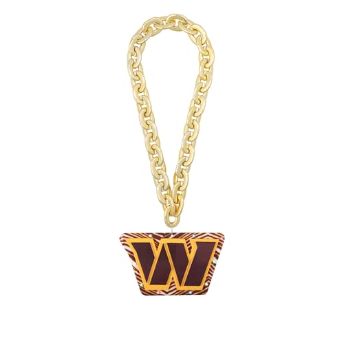 Oversized NFL Football Fan Chain Necklace - Washington Commanders