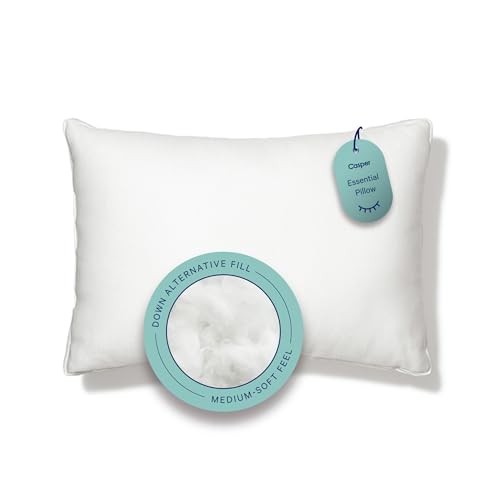 Casper Essential Pillow - Standard Down-Alternative Bed Pillow, Medium Support