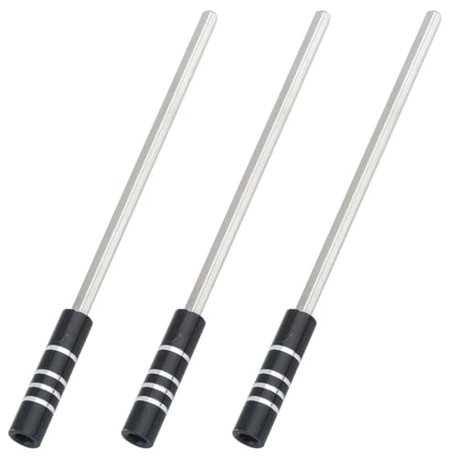 3 Piece 5 inch Magnetic Metal Shaft Extension Bar Hex Shank Socket Adapter for 4mm Precision Screwdriver Bit Holder