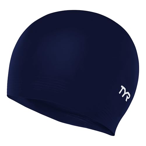 Latex Swim Cap for Adults - Durable Pool Training Headwear - Navy
