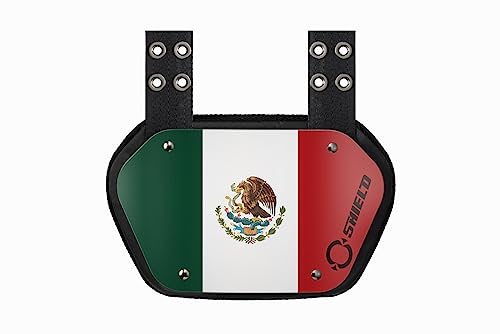 Youth Mexican Flag Football Backplate for Shoulder Pads - Lower Back Coverage