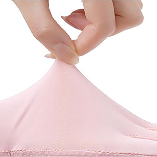 Women's UV Protection Fingerless Sun Gloves - Breathable Cooling - Pink