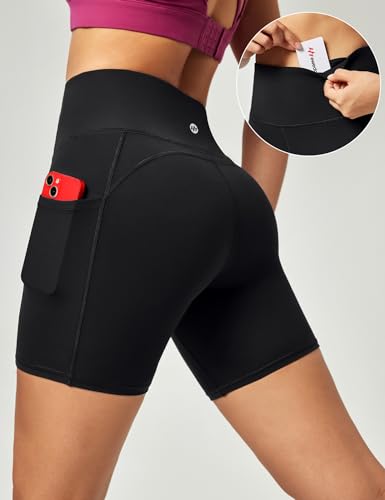 Ewedoos Women’s Biker Shorts - High Waist Tummy Control with 3 Pockets