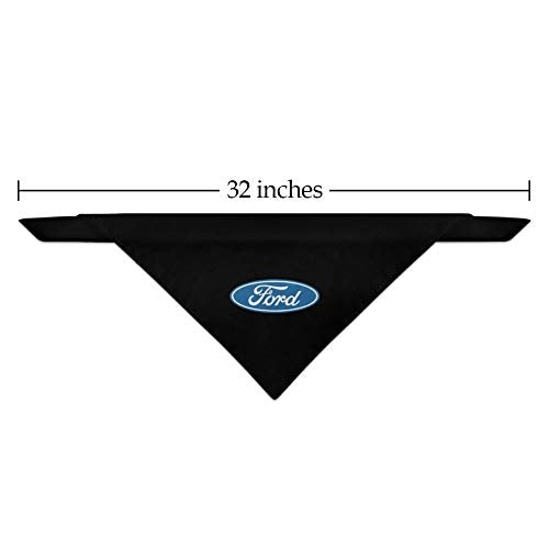 Ford Blue Oval Logo Dog Bandana - Black