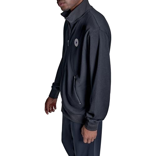 Converse Mens Black XX-Large Patch Track Jacket - Sports & Casual Outerwear