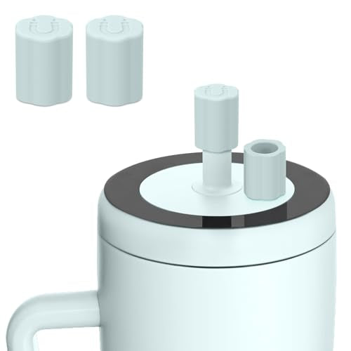 Magnetic Straw Cover - Silicone Leakproof Protector for Tumbler - Blue Agave