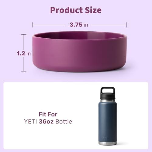 Silicone Water Bottle Boot for YETI Rambler 36 oz - Black