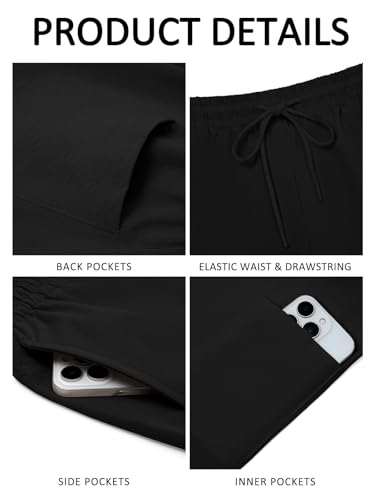 Men's Quick Dry Athletic Shorts with Pocket - X-Large / Black