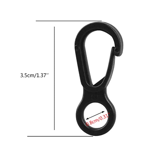 10 Pack Plastic Snap Clip Hooks - Durable Outdoor Accessories