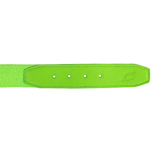 Adjustable Baseball Belt with 1.5-Inch Synthetic Tab - Neon Green