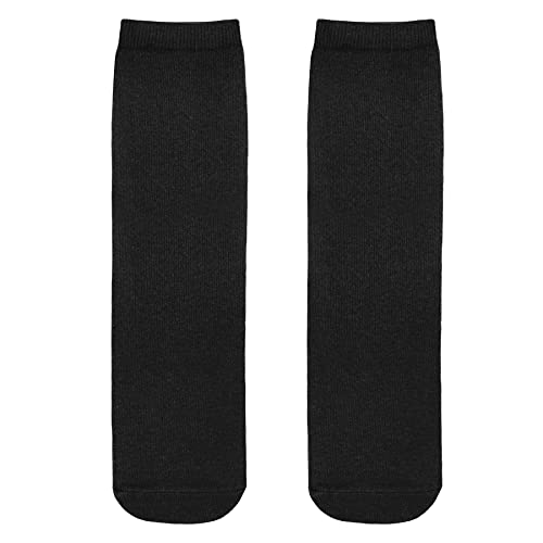 Kids Knee-High Soccer Socks with Stripes - Black/White, 3-6 Years