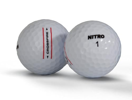 Nitro Crossfire 45 Pack Golf Balls - Pure Spin Technology, USGA Approved