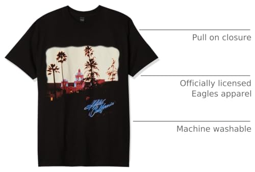 Men's Eagles Hotel California Short Sleeve T-Shirt - Medium Black