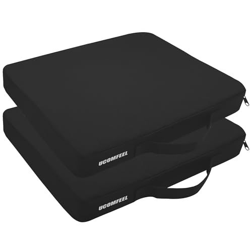 Portable Stadium Seat Cushions 2-Pack - Waterproof Black