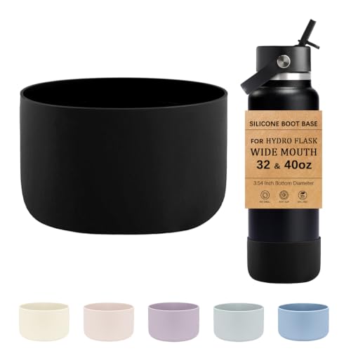 Silicone Boot Base for Hydro Flask Wide Mouth 32-40oz - Black