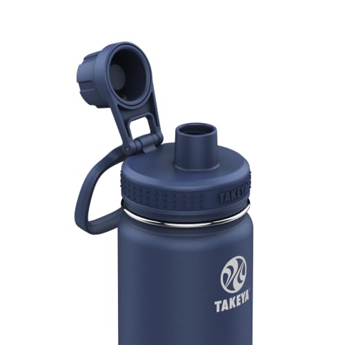 Takeya Actives 18oz Stainless Steel Insulated Water Bottle Midnight Blue