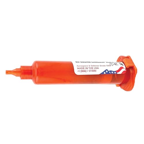 STIRRI-ASM-TF no-clean universal soldering tacky paste flux (ROL0) - 10g amber syringe kit - for automated soldering machines, BGA, handsoldering, hot air rework, SMD assembly