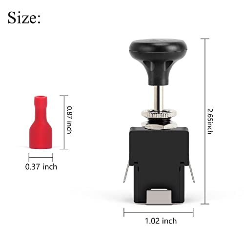 12V Push Pull Headlight Switch for Golf Carts & UTVs