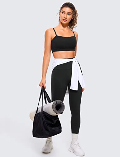 CRZ YOGA Butterluxe Thin Strap Sports Bra, Medium Black