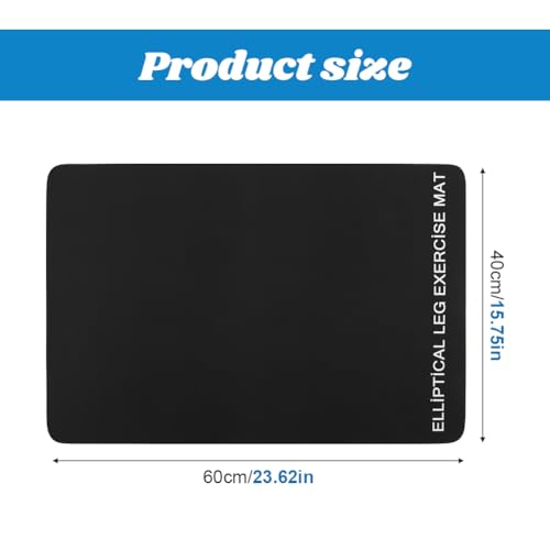 Under Desk Elliptical Mat Non-Slip Rubber Exercise Floor Pad for Home Gym