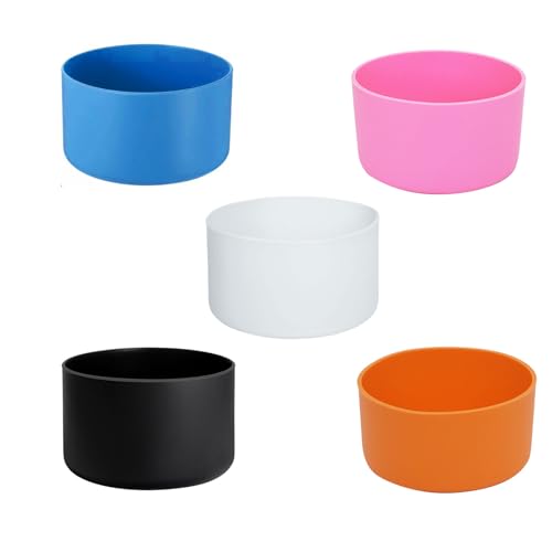 5Pcs Silicone Bottle Boot, Bottom Protector Compatible with
