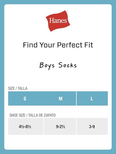 Boys' Ankle Socks Pack - Double Tough Moisture Wicking, 14 Pairs, Black - Crew
