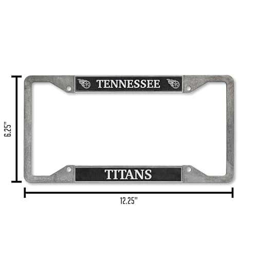 Tennessee Titans License Plate Frame - Antique Pewter 12" x 6"