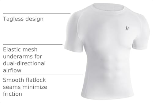 Runhit Short Sleeve Compression Shirts for Men, Quick Dry Cool Men's