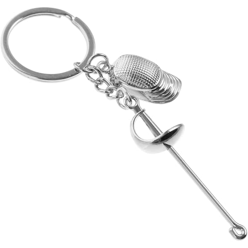 Fencing Keychain Metal Ring Charm - Sport Fan Gift A