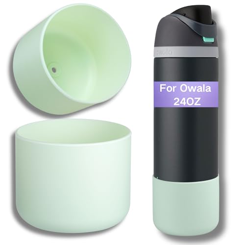 Silicone Protective Boot for 24 oz Water Bottle - Anti-Slip Sleeve - Mint Green