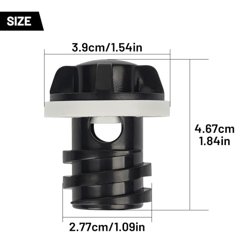 Cooler Drain Plug Replacement - 2 Pack for Yeti & RTIC - Black
