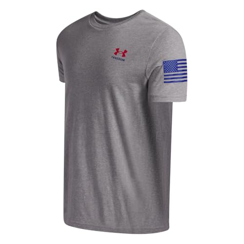 Kids Freedom Flag Short Sleeve T-Shirt - Large Steel Light Heather