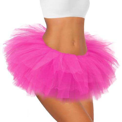 Tutu for Women Adults - 5-Layer Tulle Skirts 80s Outfit Puffy Adult
