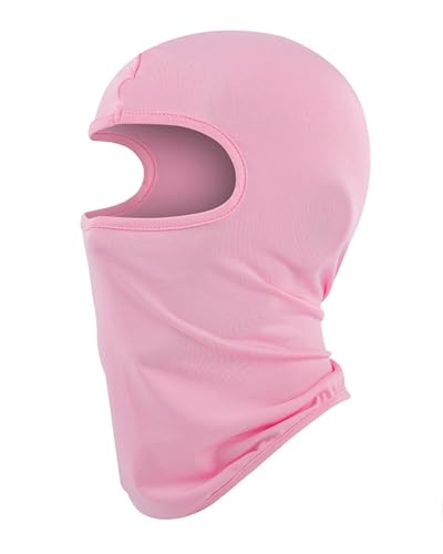 Kids Balaclava Cycling Mask - Breathable Sun Protection - Pink