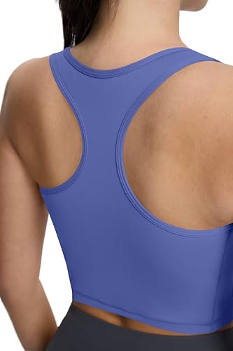 Padded Wirefree Yoga Sports Bra for Women - X-Large Purple Racerback