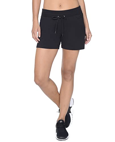 Danskin Women's Essential Active Drawcord Short, Medium, Black