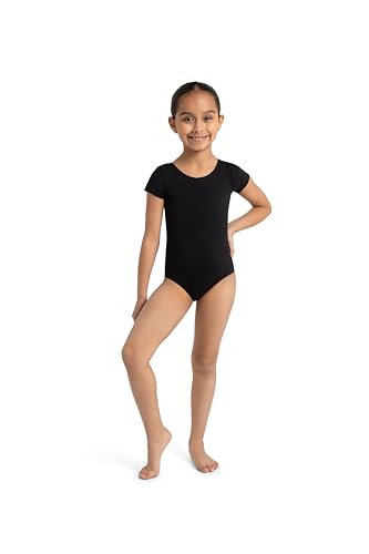 Short Sleeve Leotard for Girls - Soft Nylon-Spandex Blend