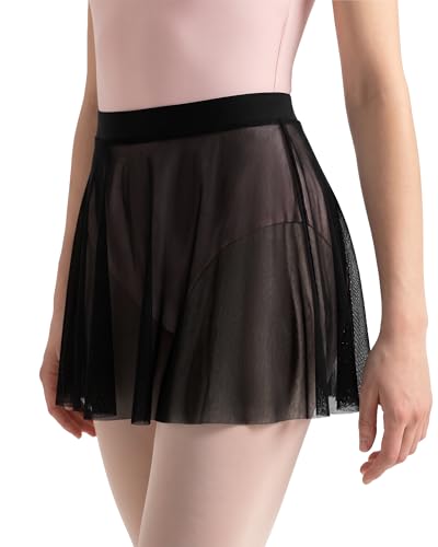 Stelle Women Ballet Skirt Black Small Chiffon Wrap Mesh Dance Skirt