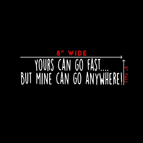 Go Anywhere Vinyl Decal Sticker for Car & Laptop - White 8" x 2"