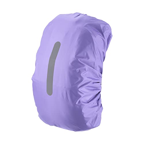 Waterproof Backpack Rain Cover - Small Purple, Reflective Strap
